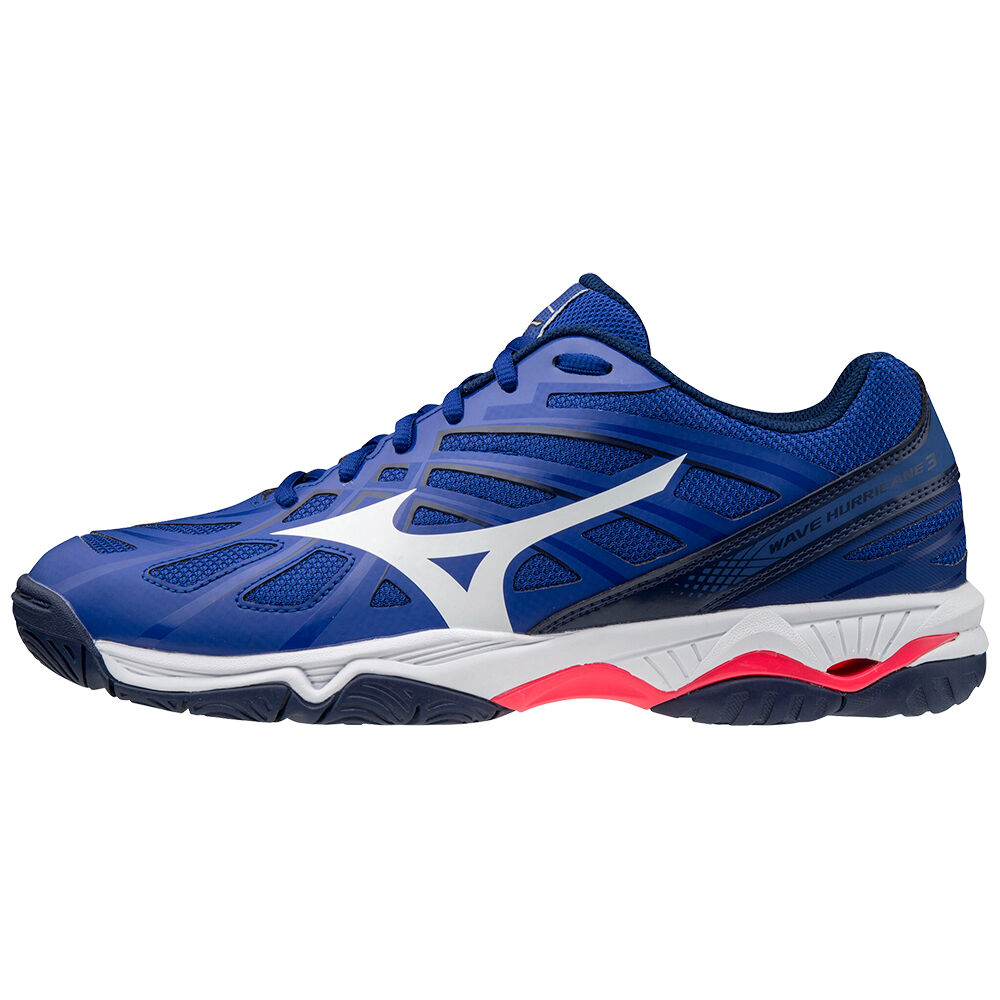 Panske Volejbalove Tenisky Mizuno Wave Hurricane 3 Modre/Biele/Ruzove Vypredaj XBDU51783